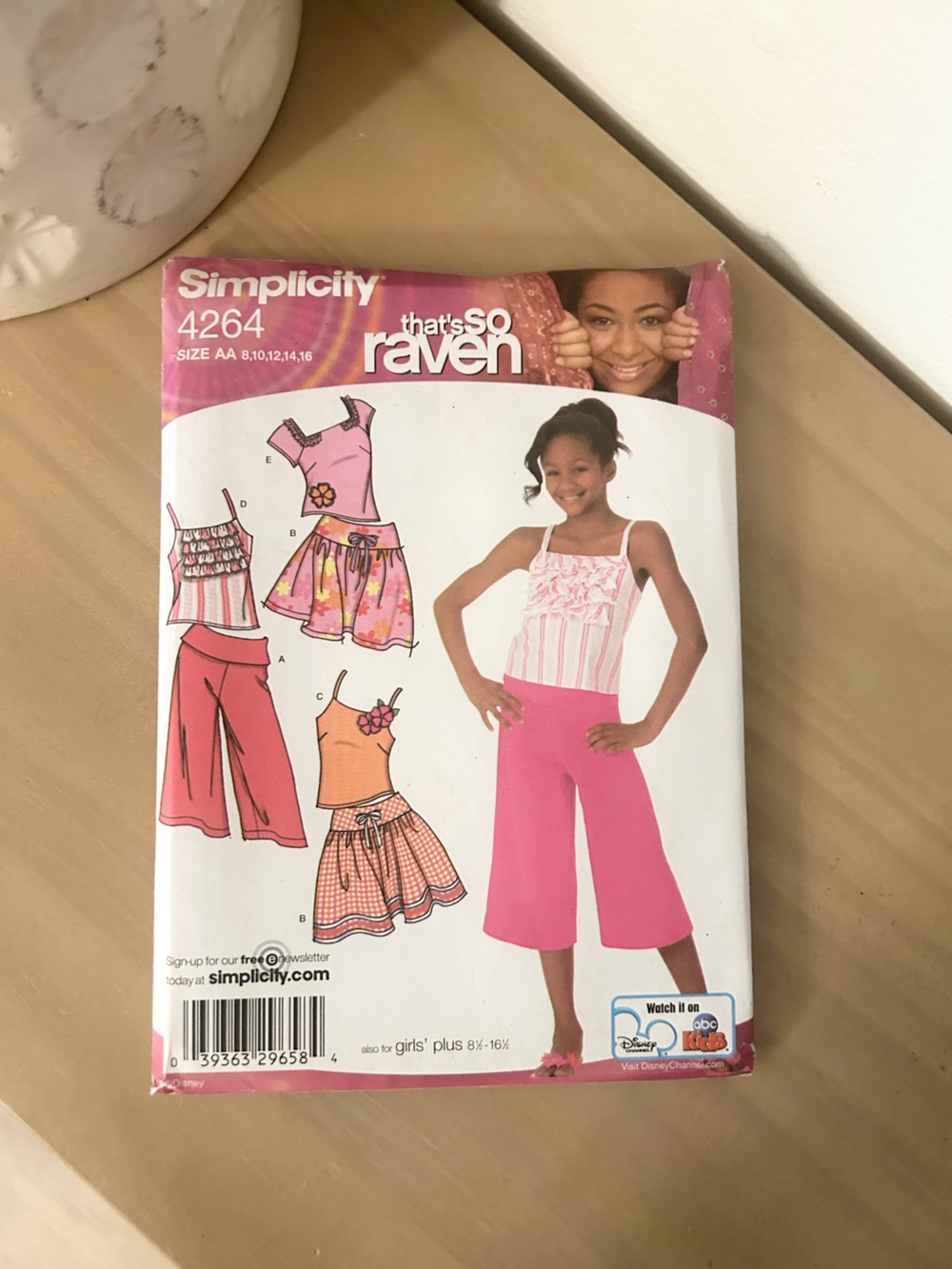 Vintage Simplicity 4264 “That’s So Raven” Girls Top Skirt Pants Sewing Pattern